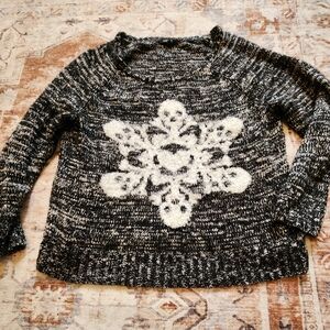 Torrid Black and White Snowflake Sweater